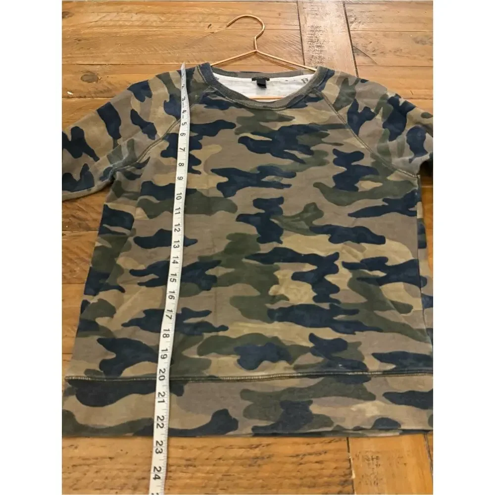 J. Crew Olive & Black Camo Pullover